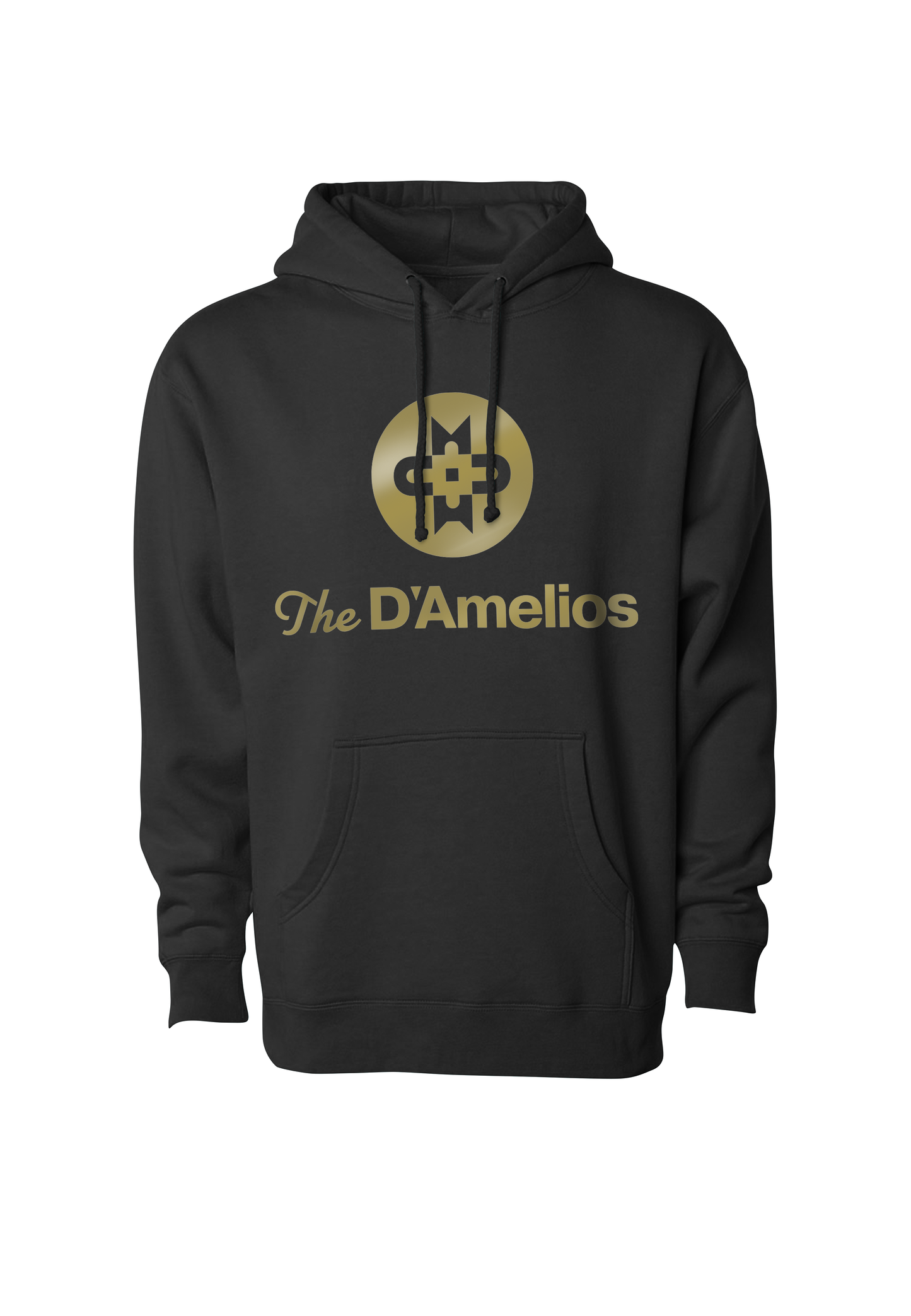 DamFam Logo Hoodie - Black and Gold