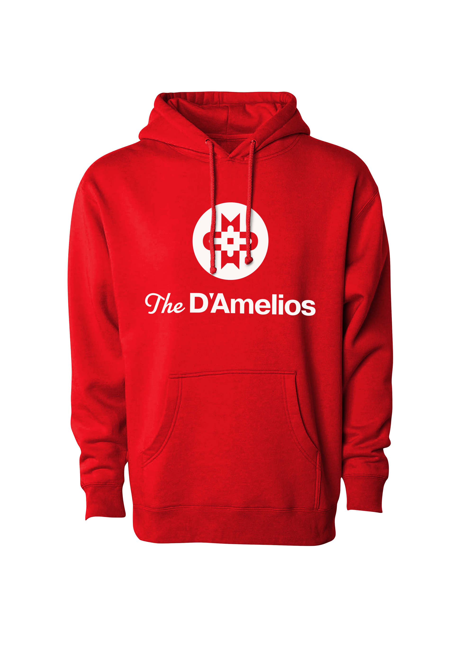 DamFam Logo Hoodie - Red and White